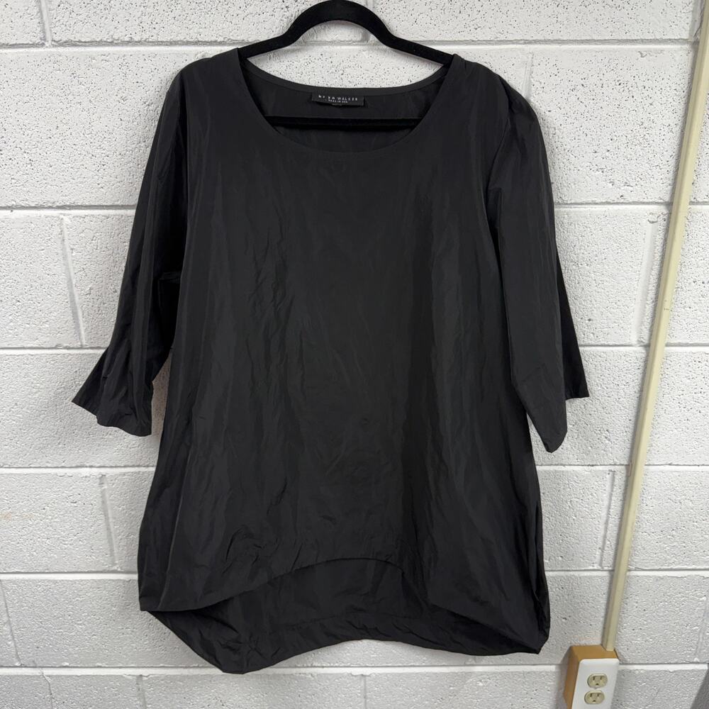 Bryn Walker Womens L Oversized Tunic High Low Lagenlook Minimalist Boxy USA Made
